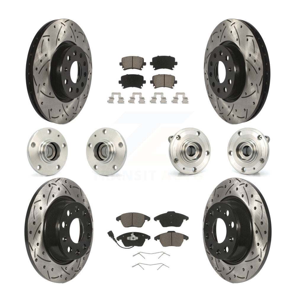 [Avant + Arrière] Kit d'ensemble roulement de roue et moyeu pour Volkswagen CC Passat KBB-120004