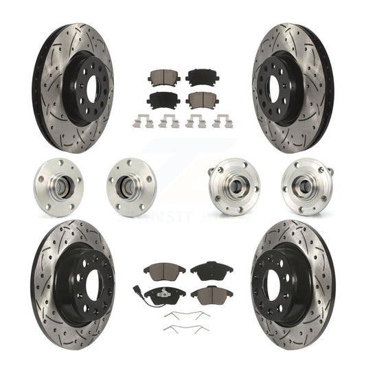 [Avant + Arrière] Kit d'ensemble roulement de roue et moyeu pour Volkswagen CC Passat KBB-120004