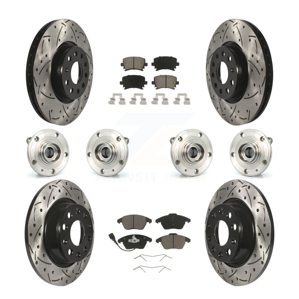[Avant + Arrière] Kit d'ensemble roulement de roue et moyeu pour Volkswagen Passat Audi A3 Quattro KBB-120005