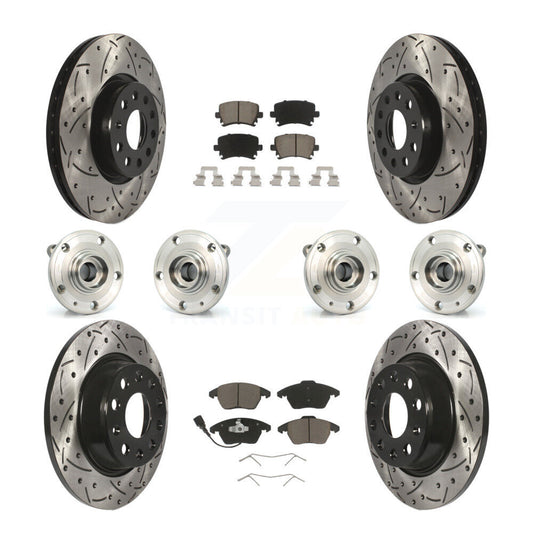 [Avant + Arrière] Kit d'ensemble roulement de roue et moyeu pour Volkswagen Passat Audi A3 Quattro KBB-120005