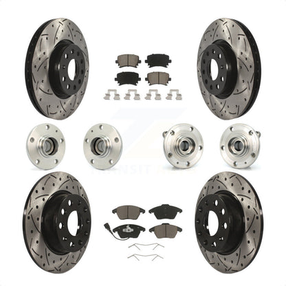 [Avant + Arrière] Kit d'ensemble roulement de roue et moyeu pour 2011 Volkswagen GTI avec 32mm bearing KBB-120006 par Transit Auto