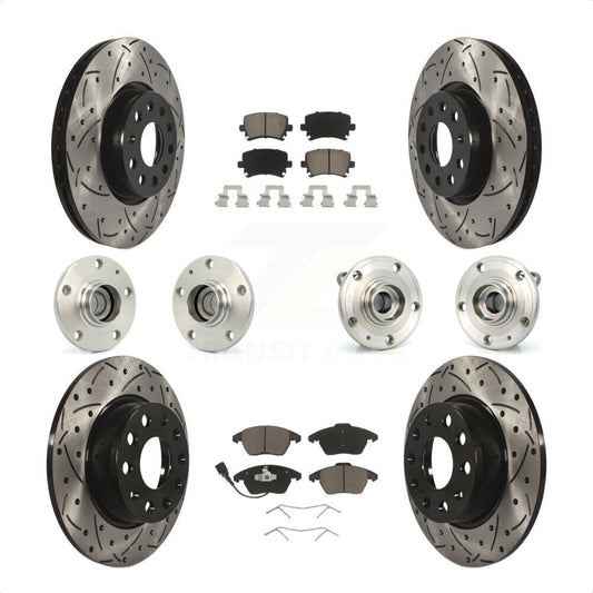 [Avant + Arrière] Kit d'ensemble roulement de roue et moyeu pour 2011 Volkswagen GTI avec 32mm bearing KBB-120006 par Transit Auto