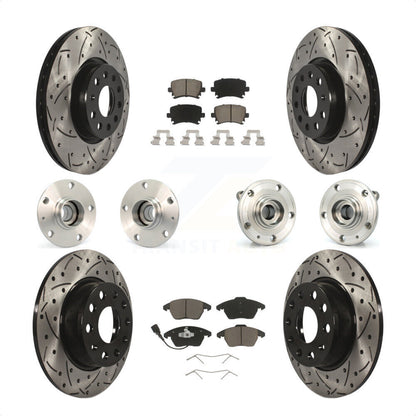 [Avant + Arrière] Kit d'ensemble roulement de roue et moyeu pour 2011 Volkswagen GTI avec 30mm bearing KBB-120007 par Transit Auto