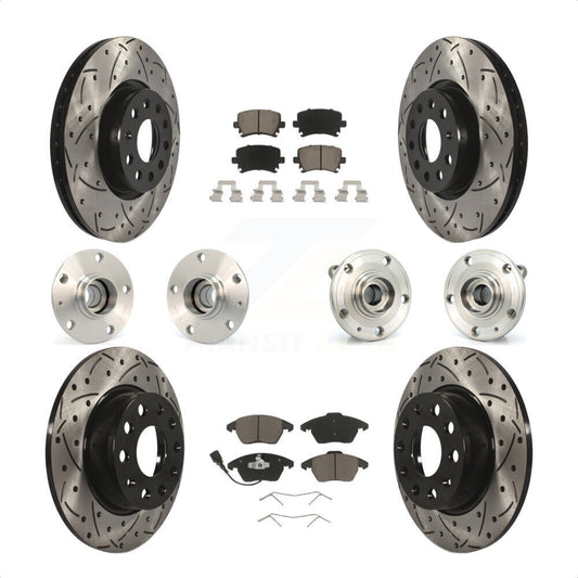 [Avant + Arrière] Kit d'ensemble roulement de roue et moyeu pour 2011 Volkswagen GTI avec 30mm bearing KBB-120007 par Transit Auto