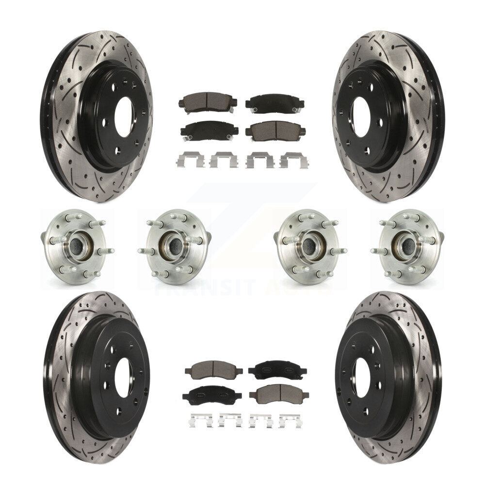 [Avant + Arrière] Kit d'ensemble roulement de roue et moyeu pour Chevrolet Traverse GMC Acadia Buick Enclave Saturn Outlook Limited KBB-120015