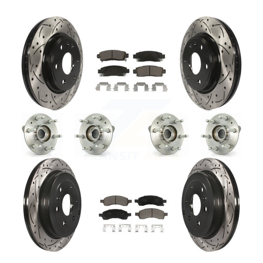[Avant + Arrière] Kit d'ensemble roulement de roue et moyeu pour Chevrolet Traverse GMC Acadia Buick Enclave Saturn Outlook Limited KBB-120015