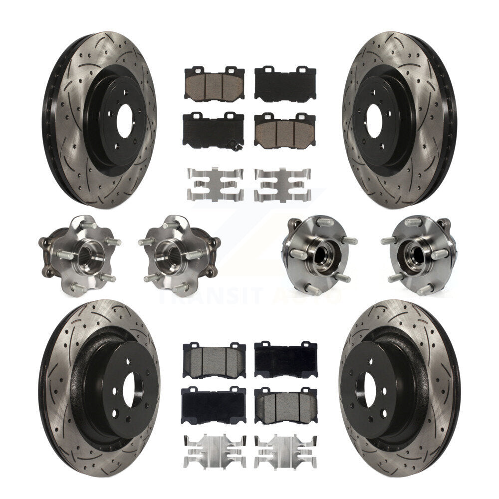 [Avant + Arrière] Kit d'ensemble roulement de roue et moyeu pour INFINITI G37 Nissan 370Z Q60 KBB-120024