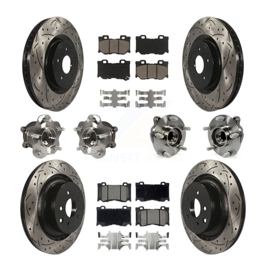 [Avant + Arrière] Kit d'ensemble roulement de roue et moyeu pour INFINITI G37 Nissan 370Z Q60 KBB-120024