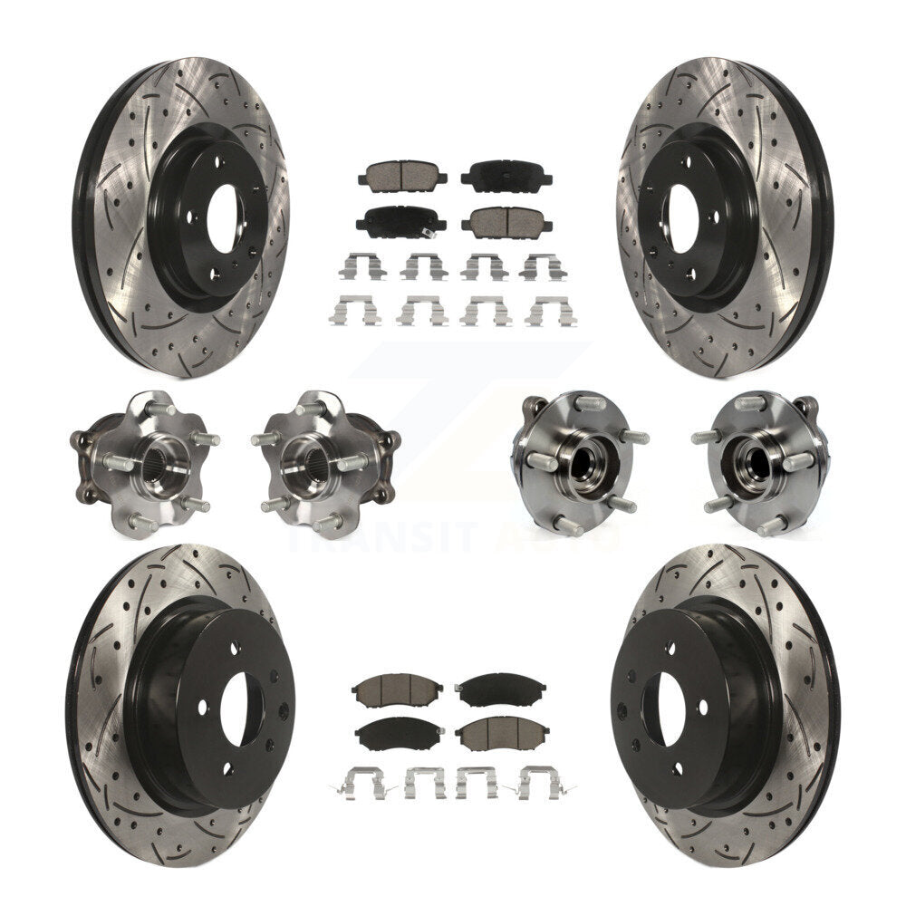 [Avant + Arrière] Kit d'ensemble roulement de roue et moyeu pour INFINITI G37 G35 EX35 G25 Nissan 370Z Q40 M35 QX50 M45 EX37 KBB-120026