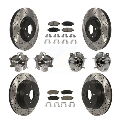 [Avant + Arrière] Kit d'ensemble roulement de roue et moyeu pour INFINITI G37 G35 EX35 G25 Nissan 370Z Q40 M35 QX50 M45 EX37 KBB-120026