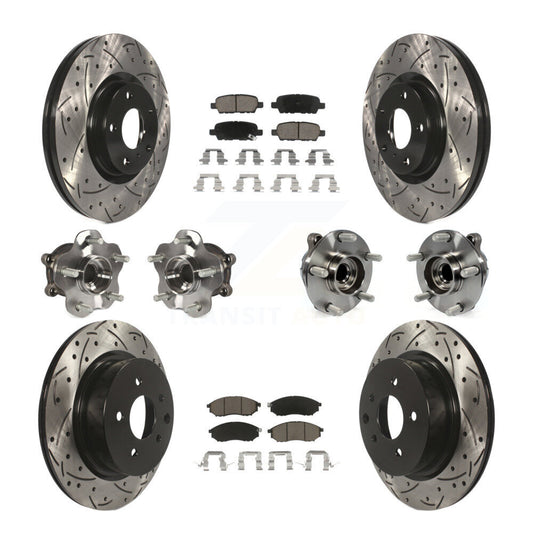[Avant + Arrière] Kit d'ensemble roulement de roue et moyeu pour INFINITI G37 G35 EX35 G25 Nissan 370Z Q40 M35 QX50 M45 EX37 KBB-120026
