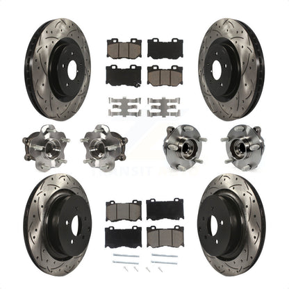 [Avant + Arrière] Kit d'ensemble roulement de roue et moyeu pour INFINITI Q50 M37 Q70 Q70L QX70 M56 KBB-120029 par Transit Auto