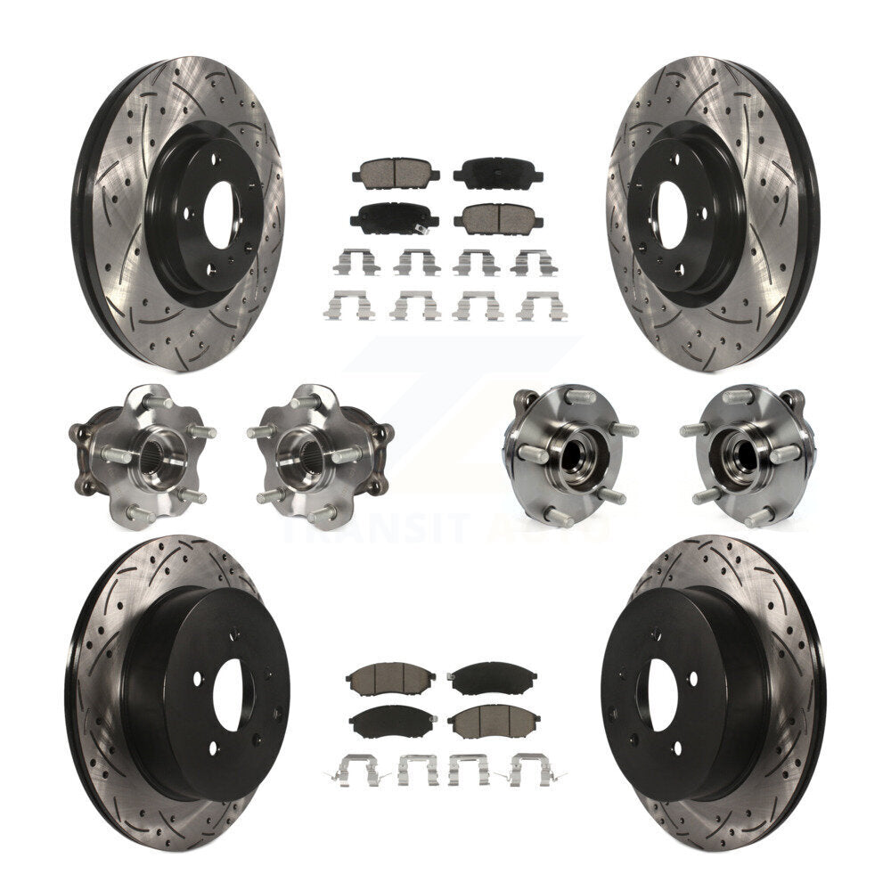 [Avant + Arrière] Kit d'ensemble roulement de roue et moyeu pour INFINITI QX70 M37 Q70 Q70L M56 M35h KBB-120033