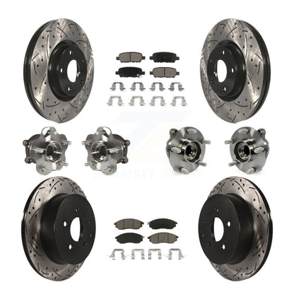 [Avant + Arrière] Kit d'ensemble roulement de roue et moyeu pour INFINITI QX70 M37 Q70 Q70L M56 M35h KBB-120033