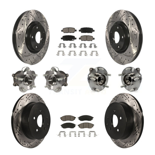 [Avant + Arrière] Kit d'ensemble roulement de roue et moyeu pour INFINITI QX70 M37 Q70 Q70L M56 M35h KBB-120033