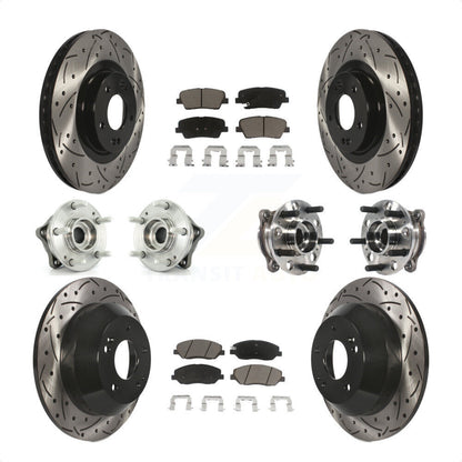 [Avant + Arrière] Kit d'ensemble roulement de roue et moyeu pour Hyundai Santa Fe XL AWD avec 3.3L KBB-120040 par Transit Auto