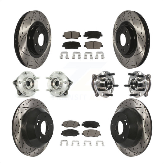 [Avant + Arrière] Kit d'ensemble roulement de roue et moyeu pour Hyundai Santa Fe XL AWD avec 3.3L KBB-120040 par Transit Auto