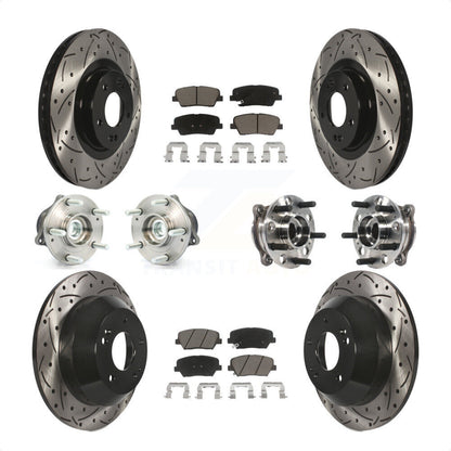 [Avant + Arrière] Kit d'ensemble roulement de roue et moyeu pour 2015-2016 Hyundai Santa Fe Sport FWD avec 2.4L 2.0L KBB-120045 par Transit Auto