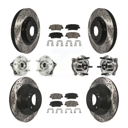 [Avant + Arrière] Kit d'ensemble roulement de roue et moyeu pour 2015-2016 Hyundai Santa Fe Sport AWD avec 2.4L 2.0L KBB-120046 par Transit Auto