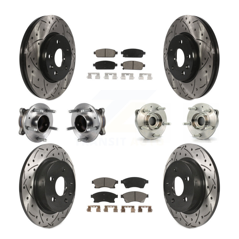 [Avant + Arrière] Kit d'ensemble roulement de roue et moyeu pour 2014-2015 Chevrolet Cruze GAS engine avec 16" Factory Wheels KBB-120058