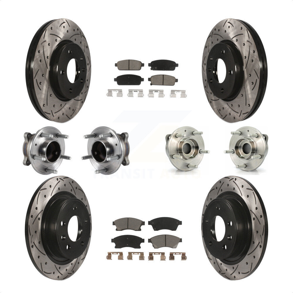 [Avant + Arrière] Kit d'ensemble roulement de roue et moyeu pour Chevrolet Cruze Buick Verano Volt KBB-120059 par Transit Auto