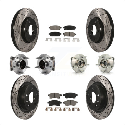 [Avant + Arrière] Kit d'ensemble roulement de roue et moyeu pour Chevrolet Cruze Buick Verano Volt KBB-120059 par Transit Auto