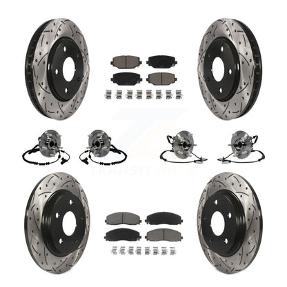 [Avant + Arrière] Kit d'ensemble roulement de roue et moyeu pour 2017-2018 Dodge Grand Caravan avec Single Piston Caliper KBB-120061