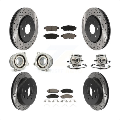 [Avant + Arrière] Kit d'ensemble roulement de roue et moyeu pour 2006-2007 Nissan Xterra 4WD avec Automatic transmission KBB-120063 par Transit Auto