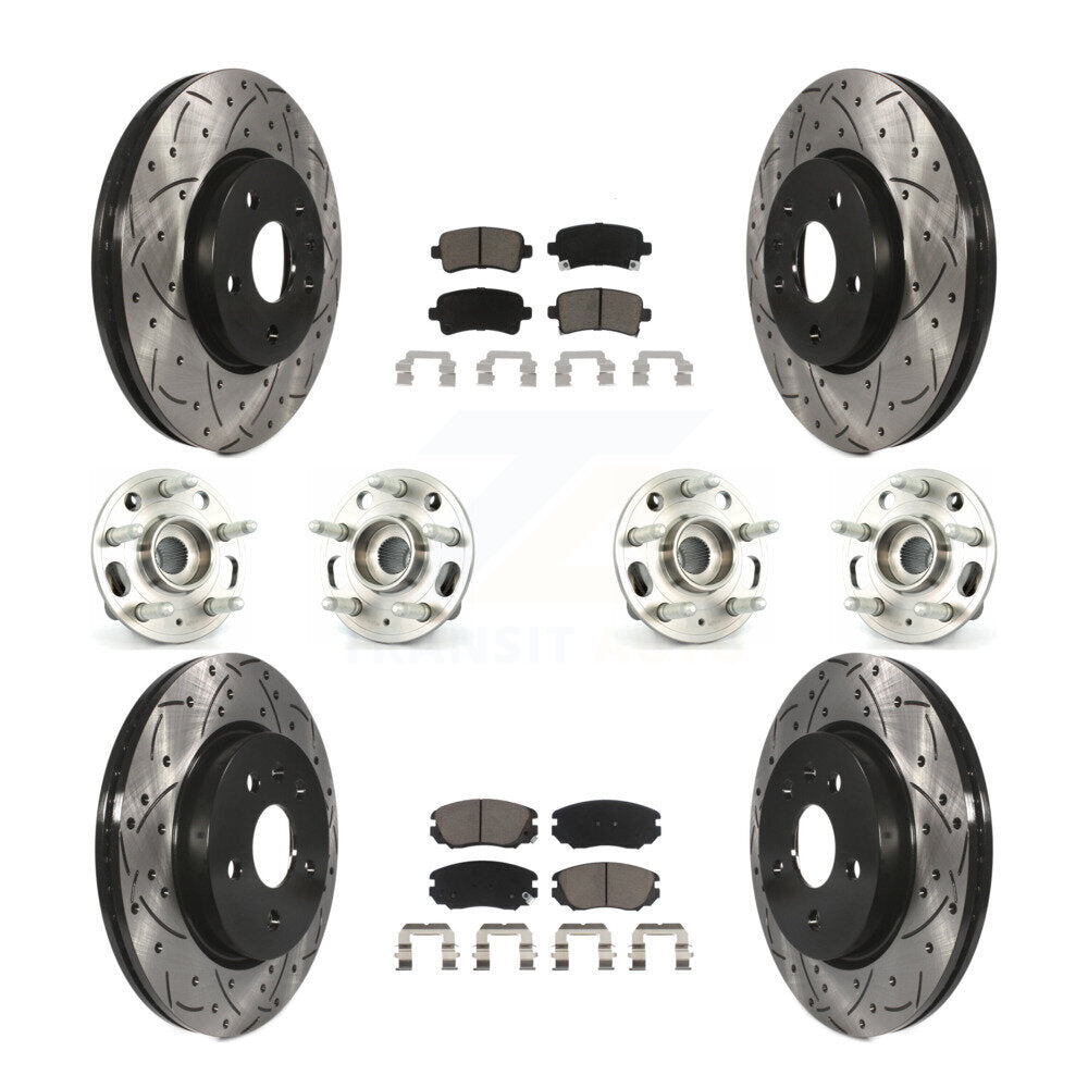 [Avant + Arrière] Kit d'ensemble roulement de roue et moyeu pour Chevrolet Malibu Impala Buick LaCrosse KBB-120064
