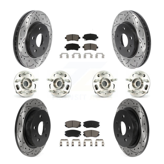 [Avant + Arrière] Kit d'ensemble roulement de roue et moyeu pour 2013-2015 Chevrolet Malibu Naturally Aspirated KBB-120065