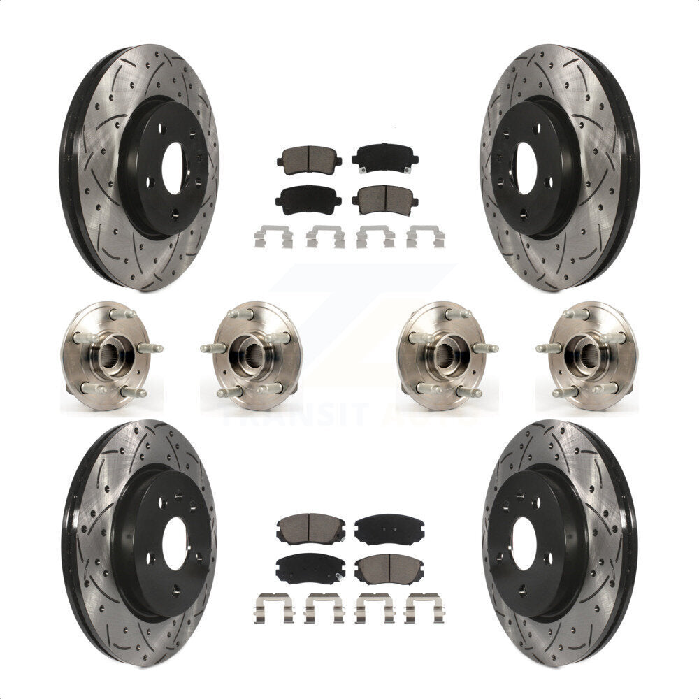 [Avant + Arrière] Kit d'ensemble roulement de roue et moyeu pour 2018-2019 Chevrolet Impala KBB-120066 par Transit Auto
