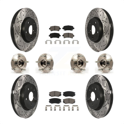 [Avant + Arrière] Kit d'ensemble roulement de roue et moyeu pour 2018-2019 Chevrolet Impala KBB-120066 par Transit Auto