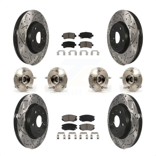 [Avant + Arrière] Kit d'ensemble roulement de roue et moyeu pour 2018-2019 Chevrolet Impala KBB-120066 par Transit Auto
