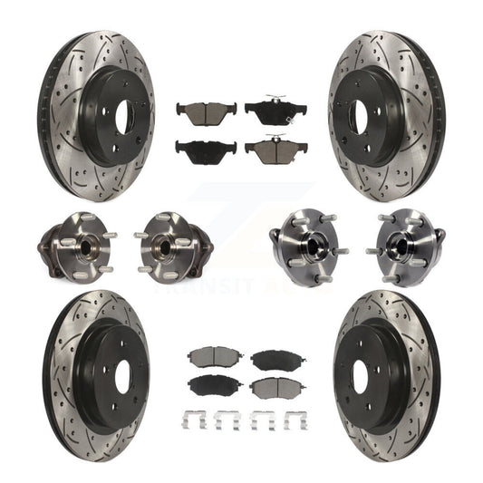 [Avant + Arrière] Kit d'ensemble roulement de roue et moyeu pour 2015 Subaru Legacy 2.5L KBB-120070