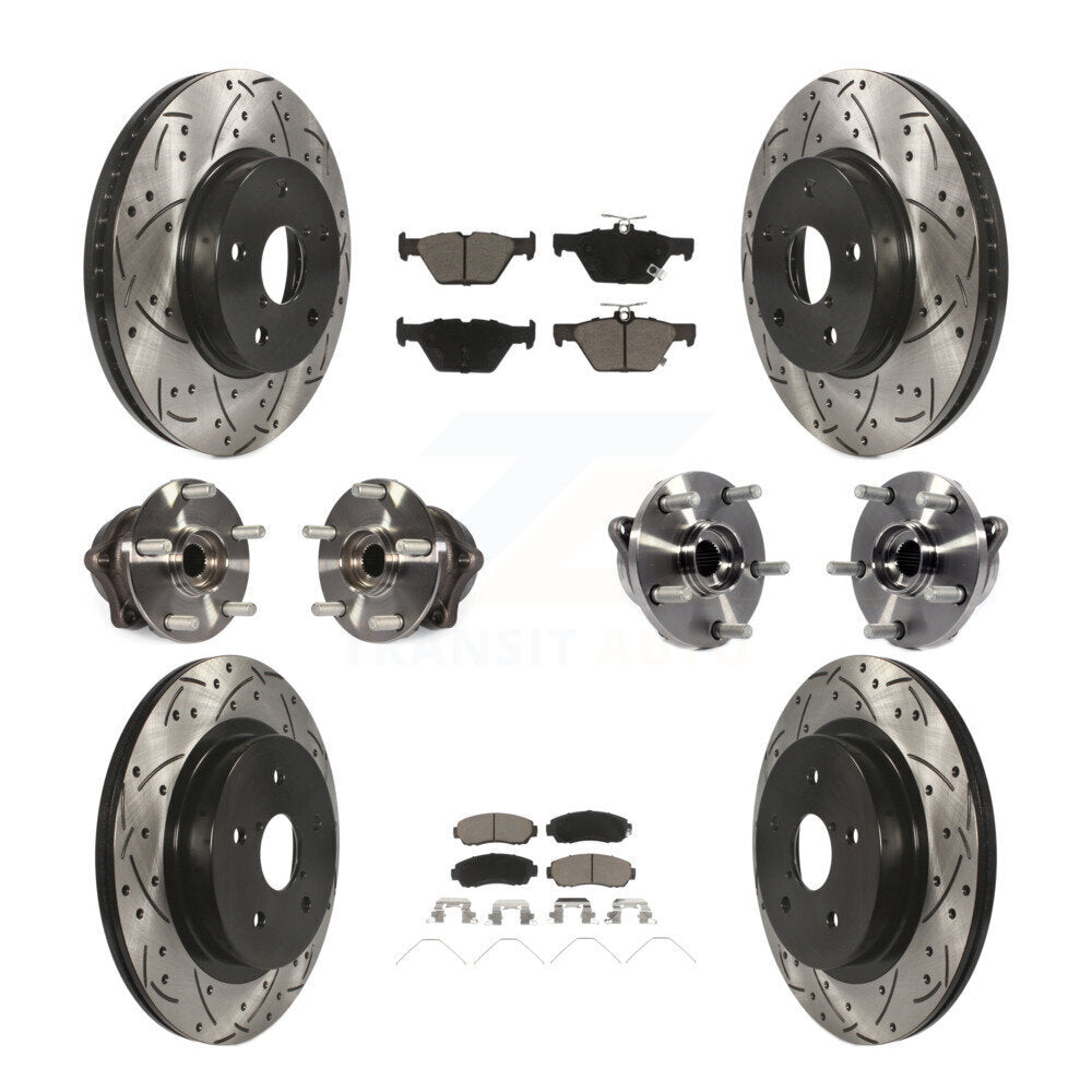 [Avant + Arrière] Kit d'ensemble roulement de roue et moyeu pour 2016-2019 Subaru Legacy 2.5L KBB-120071
