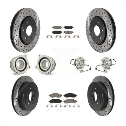 [Avant + Arrière] Kit d'ensemble roulement de roue et moyeu pour Nissan Frontier Xterra Suzuki Equator KBB-120072 par Transit Auto