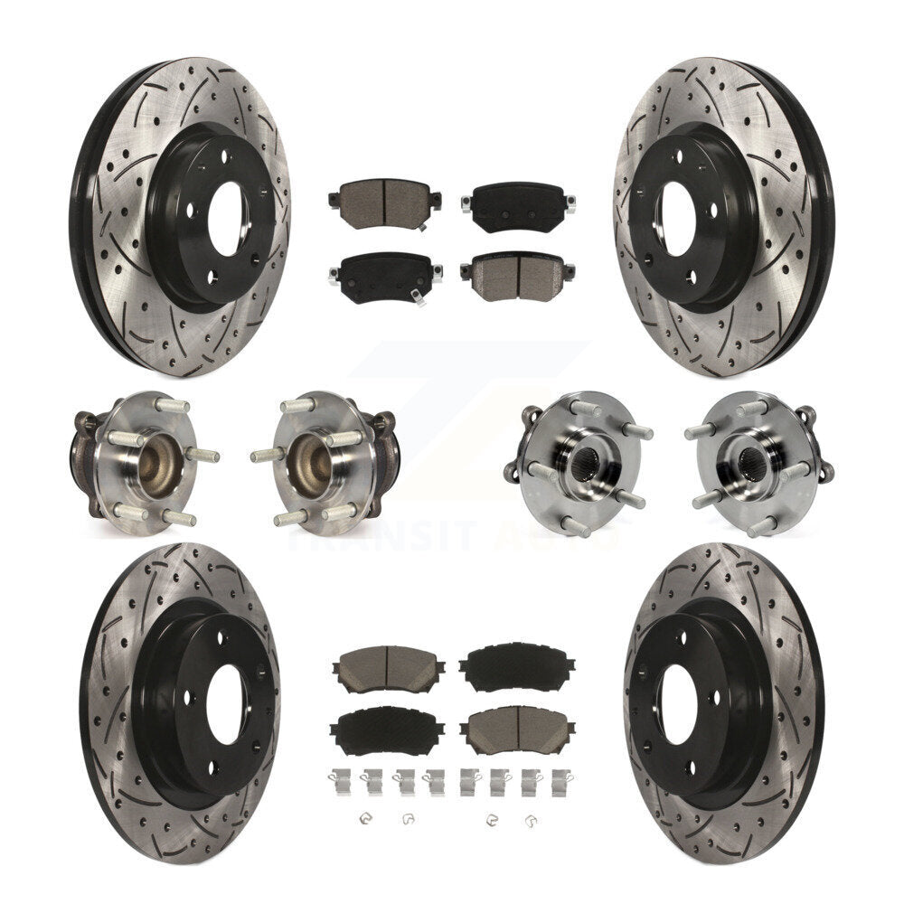 [Avant + Arrière] Kit d'ensemble roulement de roue et moyeu pour 2016-2018 Mazda 6 KBB-120074