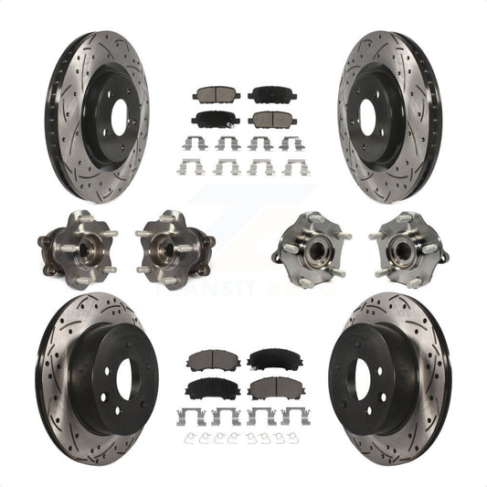 [Avant + Arrière] Kit d'ensemble roulement de roue et moyeu pour Nissan Rogue KBB-120076 par Transit Auto
