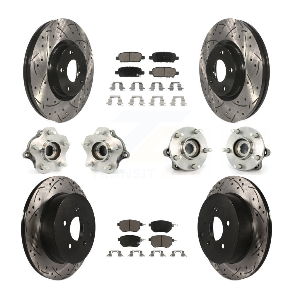 [Avant + Arrière] Kit d'ensemble roulement de roue et moyeu pour 2005-2007 Nissan Murano AWD KBB-120081