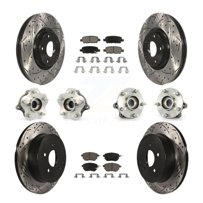 [Avant + Arrière] Kit d'ensemble roulement de roue et moyeu pour 2005-2007 Nissan Murano AWD KBB-120081