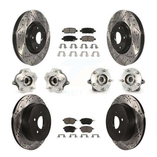 [Avant + Arrière] Kit d'ensemble roulement de roue et moyeu pour 2005-2007 Nissan Murano AWD KBB-120081