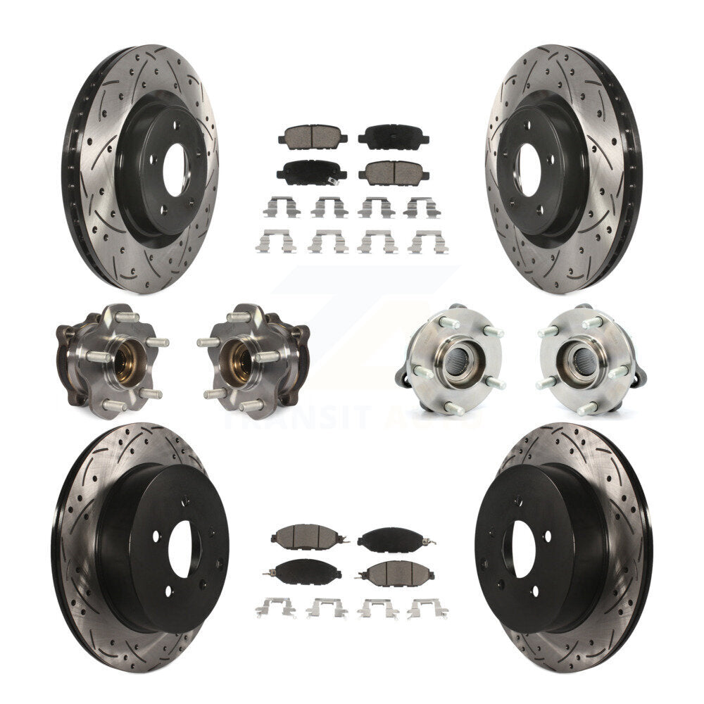 [Avant + Arrière] Kit d'ensemble roulement de roue et moyeu pour Nissan Pathfinder Murano INFINITI QX60 JX35 KBB-120084