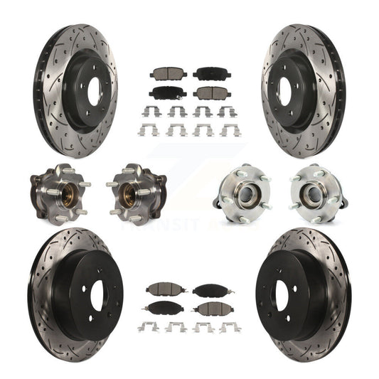 [Avant + Arrière] Kit d'ensemble roulement de roue et moyeu pour Nissan Pathfinder Murano INFINITI QX60 JX35 KBB-120084