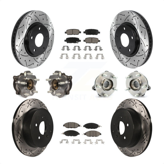 [Avant + Arrière] Kit d'ensemble roulement de roue et moyeu pour 2016 Nissan Pathfinder 4WD From 11 15 KBB-120085 par Transit Auto