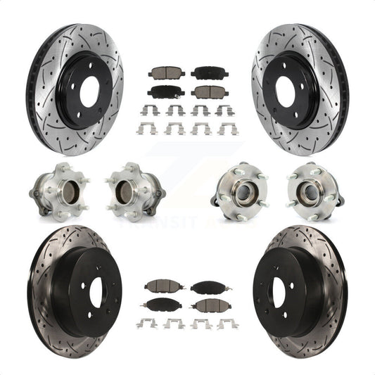 [Avant + Arrière] Kit d'ensemble roulement de roue et moyeu pour 2016 Nissan Pathfinder FWD From 11 15 KBB-120087 par Transit Auto