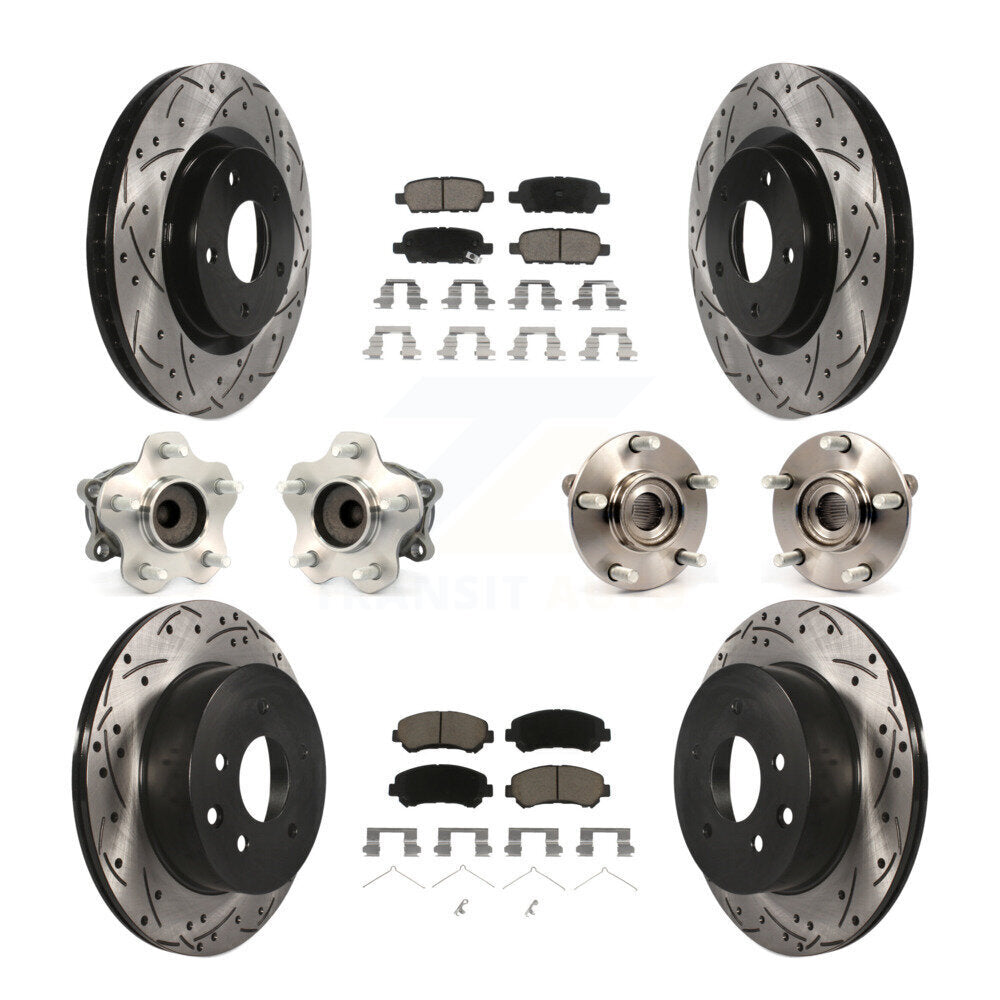 [Avant + Arrière] Kit d'ensemble roulement de roue et moyeu pour Nissan Rogue Select FWD KBB-120088
