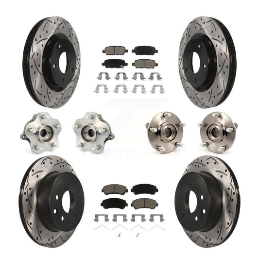 [Avant + Arrière] Kit d'ensemble roulement de roue et moyeu pour 2008-2013 Nissan Rogue AWD KBB-120089