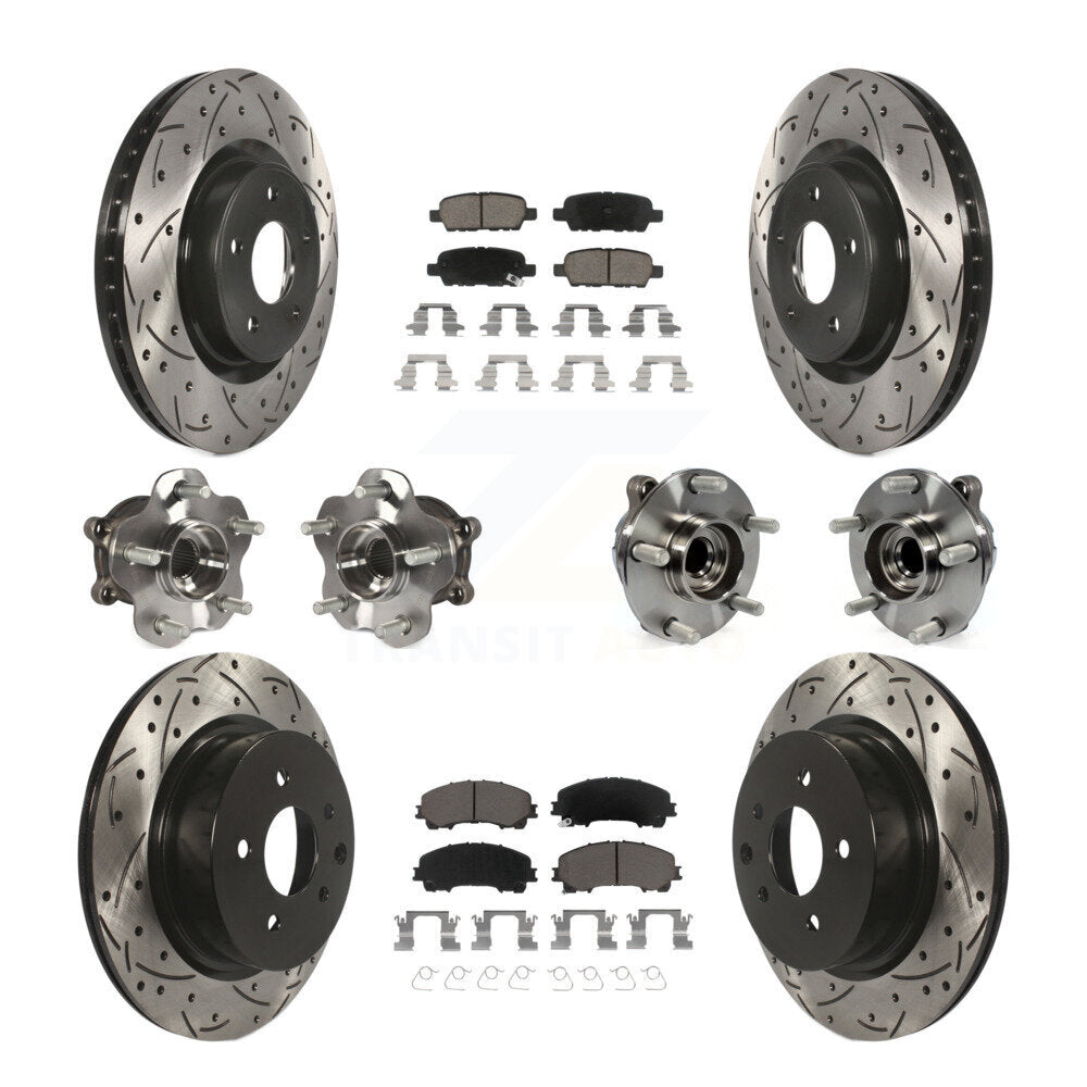 [Avant + Arrière] Kit d'ensemble roulement de roue et moyeu pour 2016-2017 INFINITI QX50 RWD KBB-120090