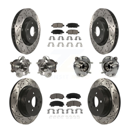 [Avant + Arrière] Kit d'ensemble roulement de roue et moyeu pour 2016-2017 INFINITI QX50 RWD KBB-120090