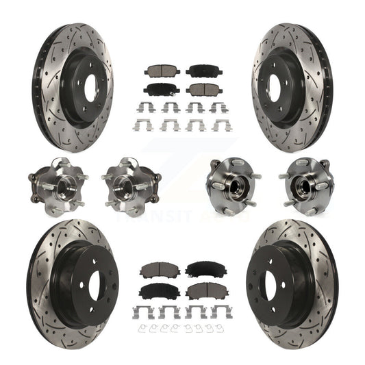 [Avant + Arrière] Kit d'ensemble roulement de roue et moyeu pour 2016-2017 INFINITI QX50 RWD KBB-120090